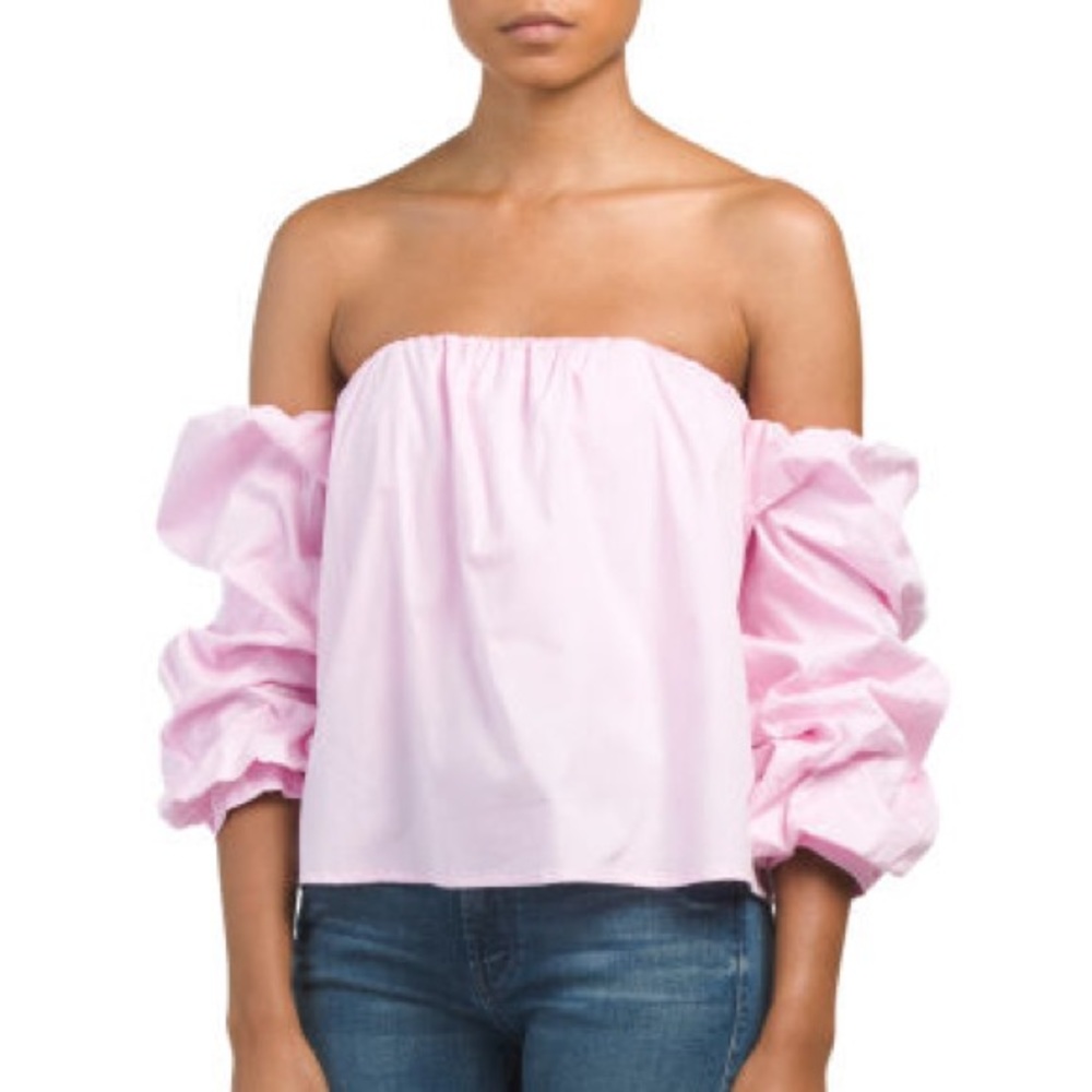 Ina OFF SHOLDER BUBBLE SLEEVE TOP